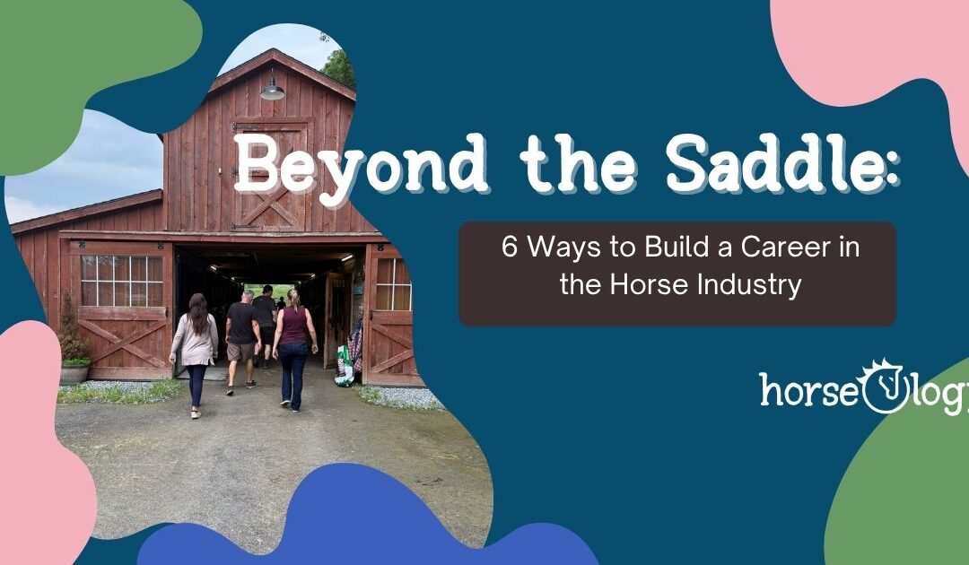 People walking into a horse barn representing careers in the horse industry beyond riding or racing